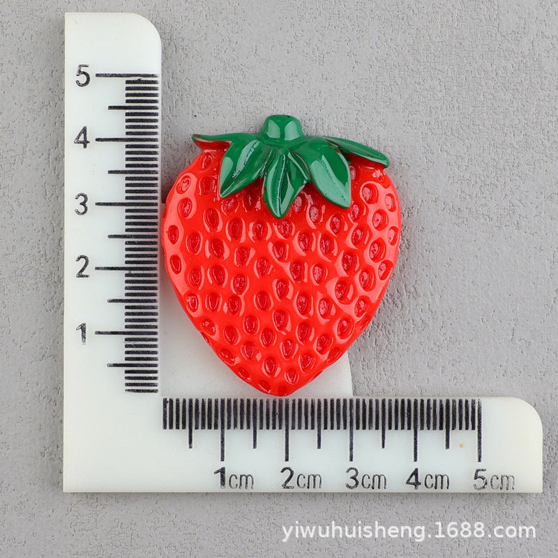 Wholesale 50pcs DIY Watermelon Strawberry Pineapple Fruit Homemade Cream Glue Resin Hole Shoe Patch FlatBack