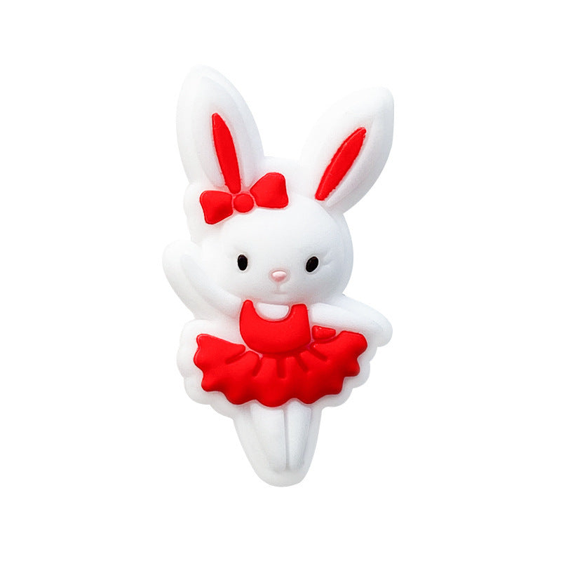 Wholesale 10pcs Creative Bunny Beads DIY Focal Beads