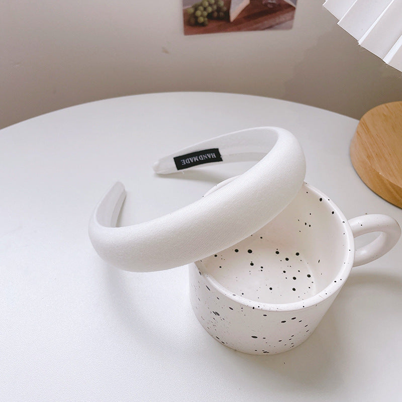 Wholesale of High-end Wide Sponge Simple and Elegant Fabric Headband