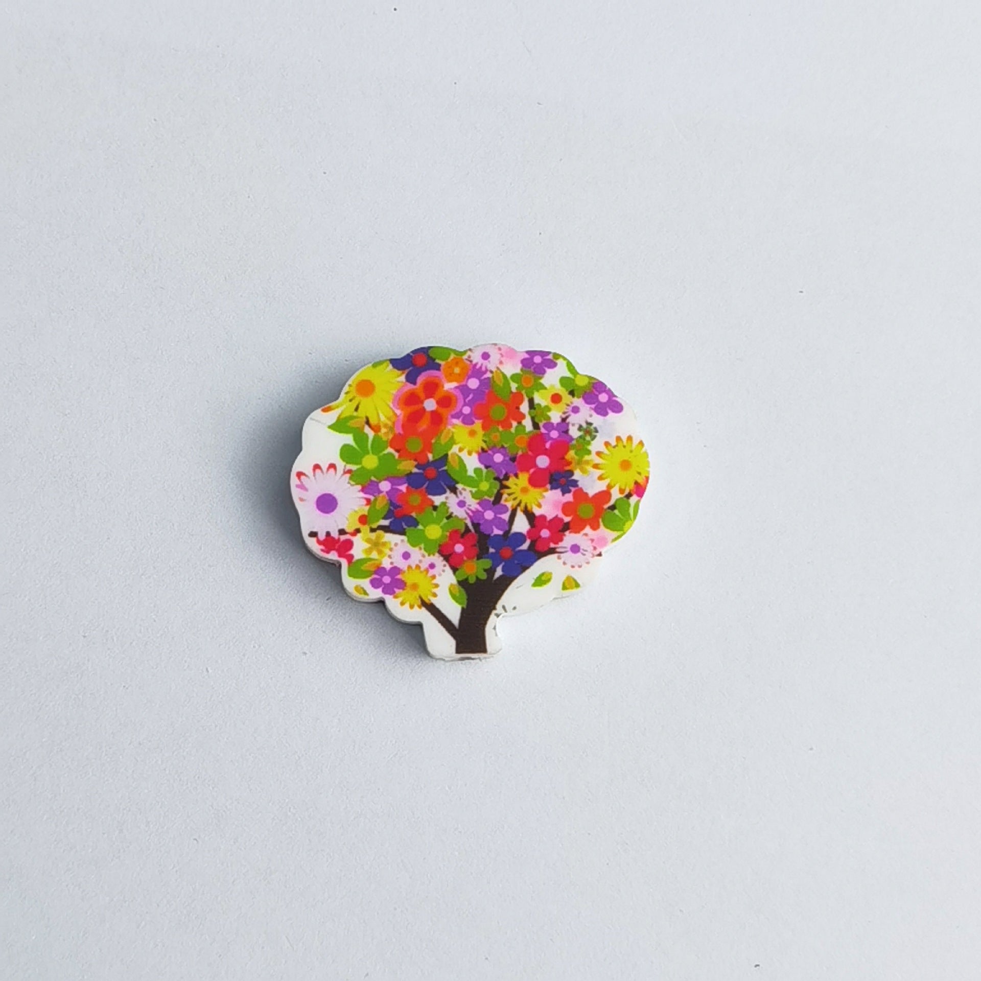 Wholesale 30pcs Colorful and diverse tree shaped flower printing Focal Beads
