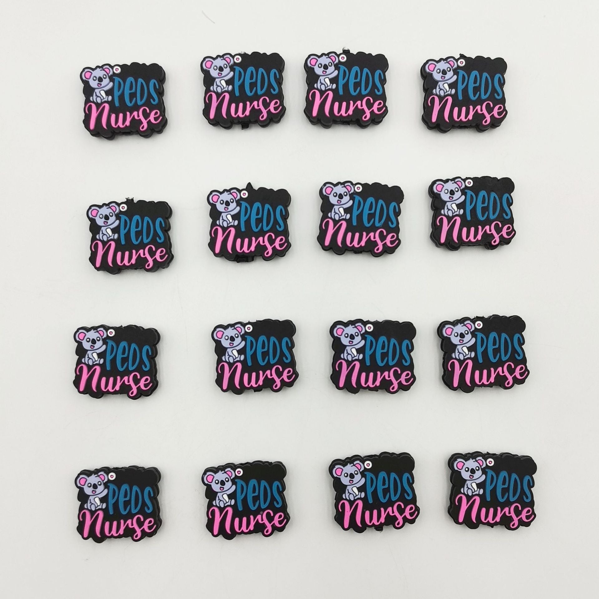 Wholesale 10pcs Cartoon Koala Pattern Letters Silicone Beads