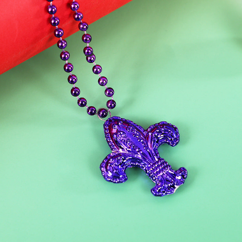 Wholesale 5PCS Mardi Gras Carnival Party Necklace Set