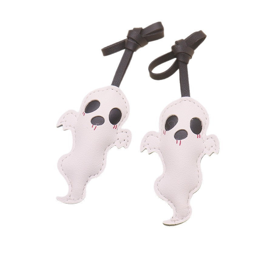 Wholesale Stylish Leather Ghost Keychain  Bag Charm For Boutique Resale