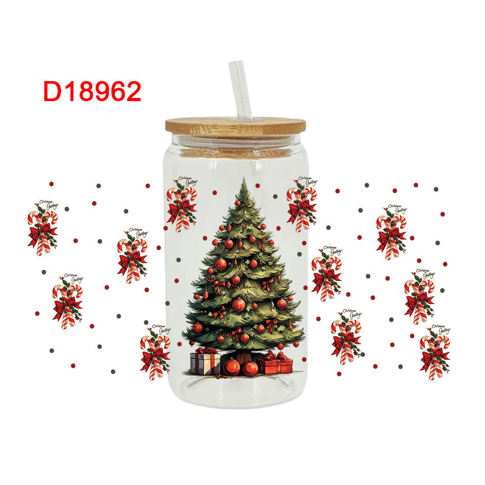 Wholesale Christmas 16oz Cup UV DTF Wraps