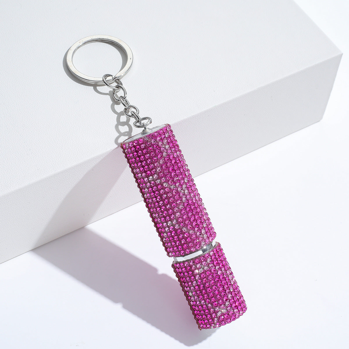 Wholesale Colorful Leopard Print Rhinestone Perfume Bottle Portable Multifunctional Keychain