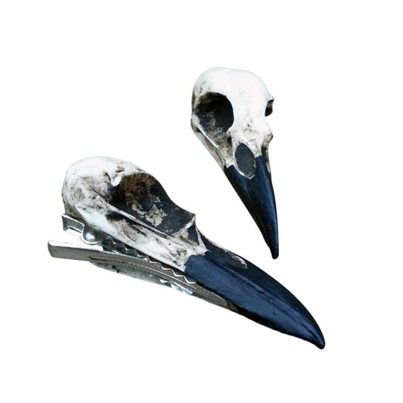 Wholesale Halloween Alloy Raven Skull Skeleton Hair Clips