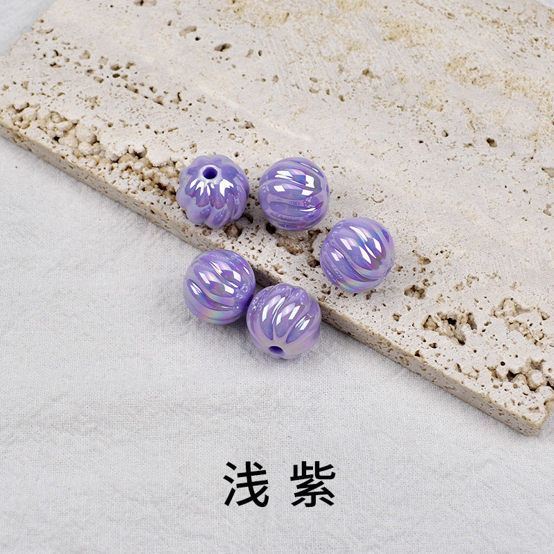 Wholesale 10PCS Acrylic Plastic Solid Color Mape Beads