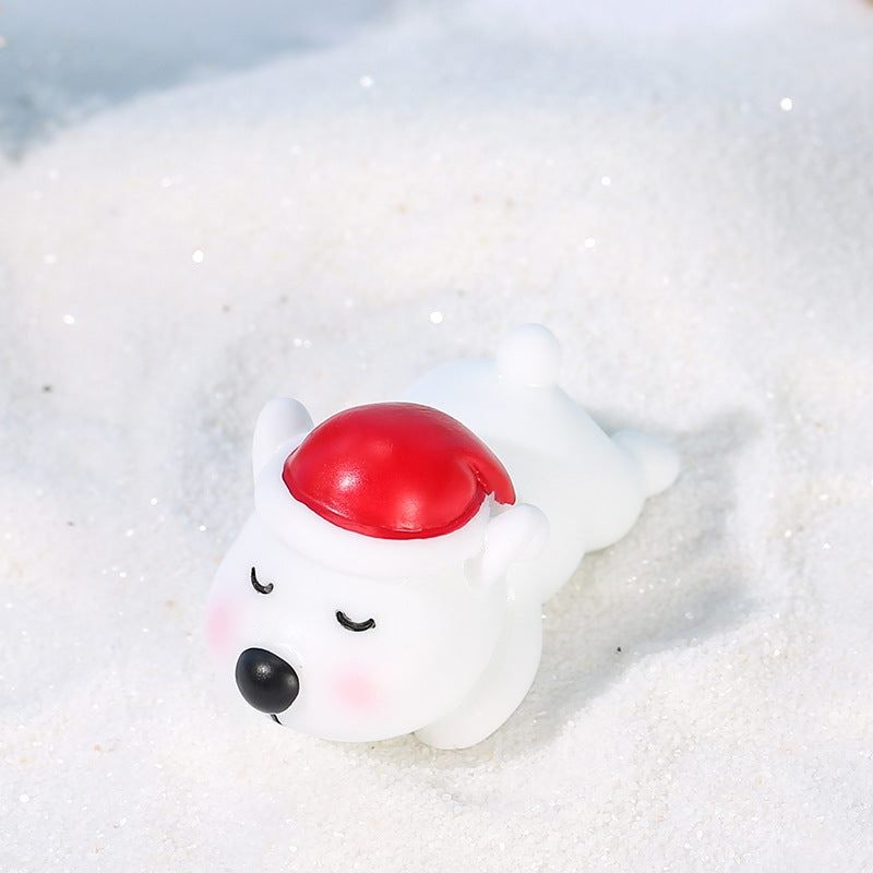 Wholesale Christmas decoration micro landscape snow scene resin ornaments