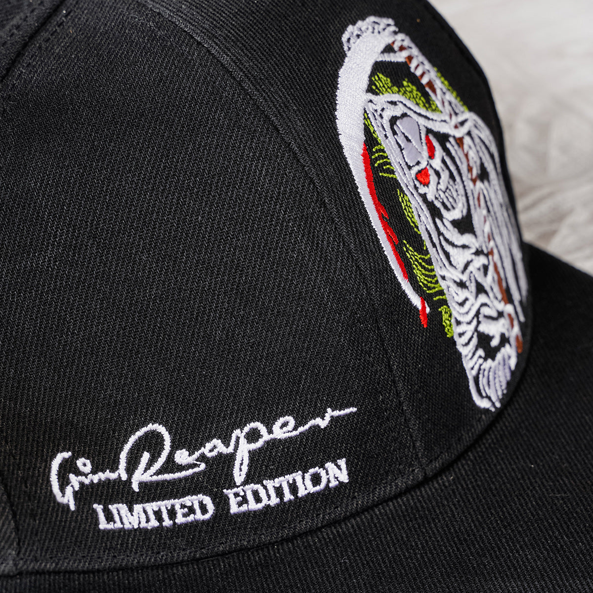 Wholesale Hip-hop Embroidered Reaper Polyester Baseball Caps