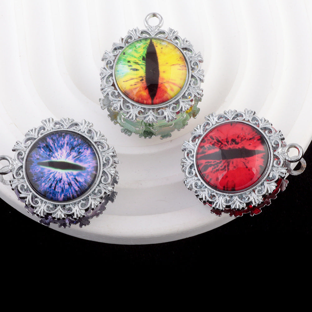 Wholesale Devil Eye Clay Diamond Ball Straight Hole Beads