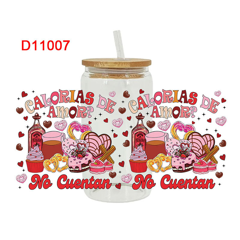 Wholesale Valentine's Day Dessert Series  16oz Cup UV DTF Wraps