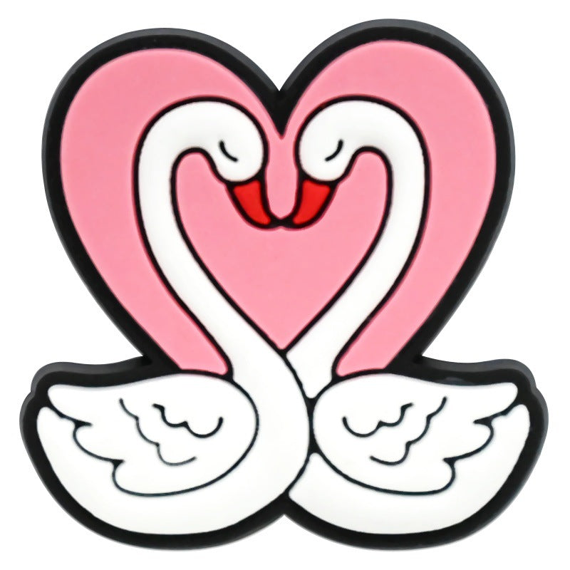 Wholesale Random 100pcs Valentine' s Day Series Wedding Dessert Cartoon Croc Charms