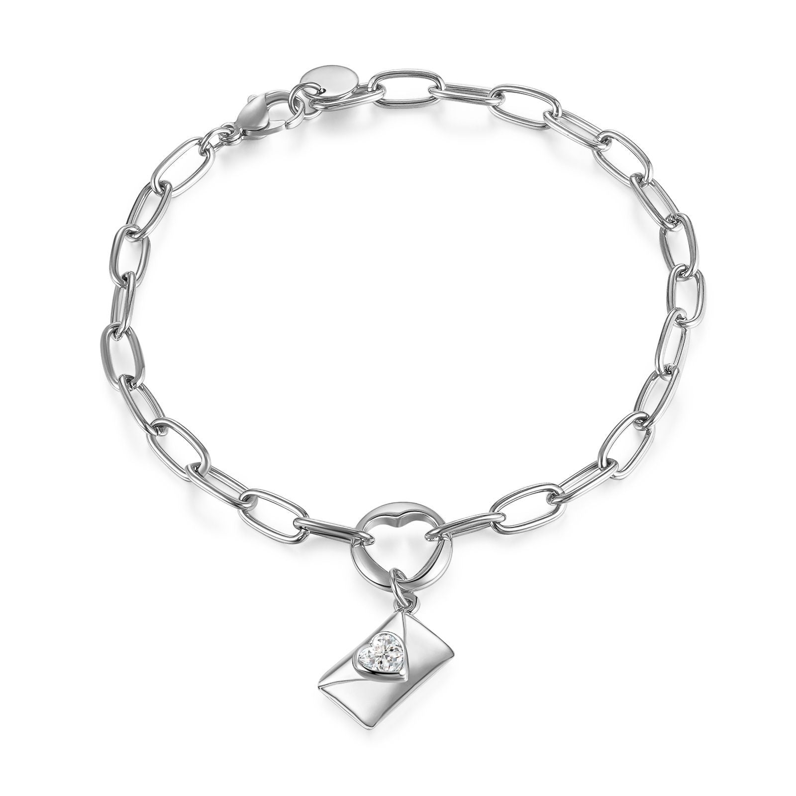 Wholesale Stainless Steel Love Envelope Pendant Necklace Set