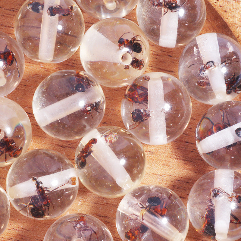 Wholesale Small insects bees and ants creative can wear straight hole beads