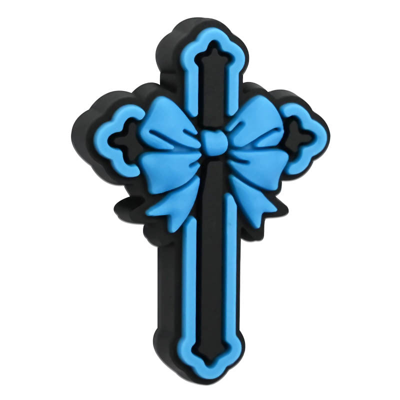 Wholesale Random 100pcs Colorful Bow Cross Focal Beads