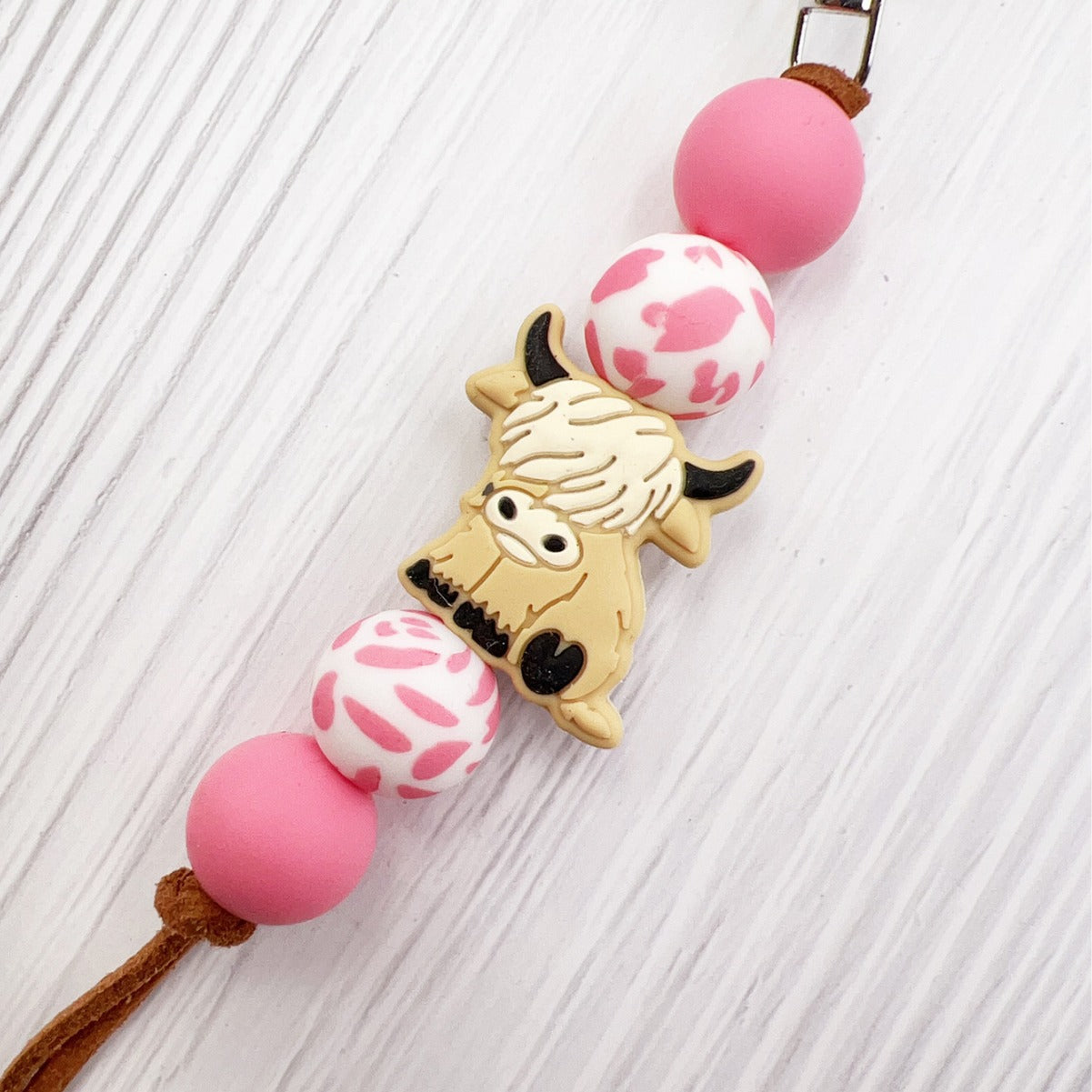 Wholesale Cartoon Western-style yak  Beaded Keychain