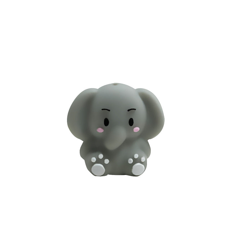 Wholesale 10pcs 3D Silicone Cute Cartoon Animal DIY Beads