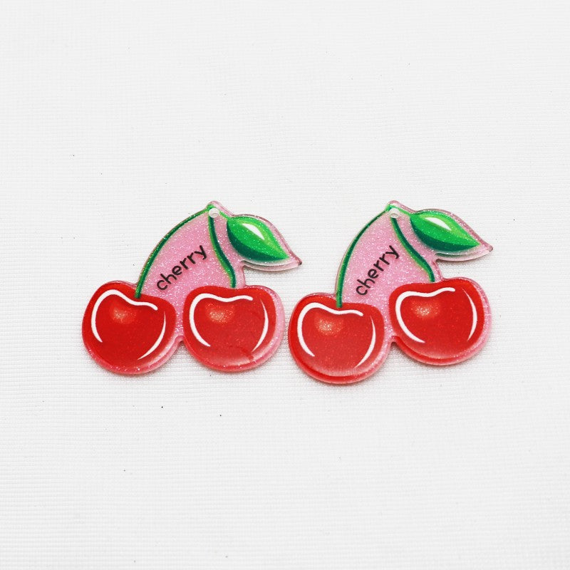 Wholesale 10pcs Acrylic Fruit Series Diy Accessories