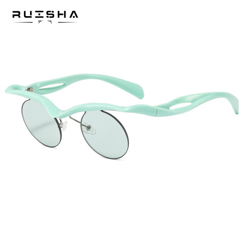 Wholesale Shaped half-frame round frame sunglasses