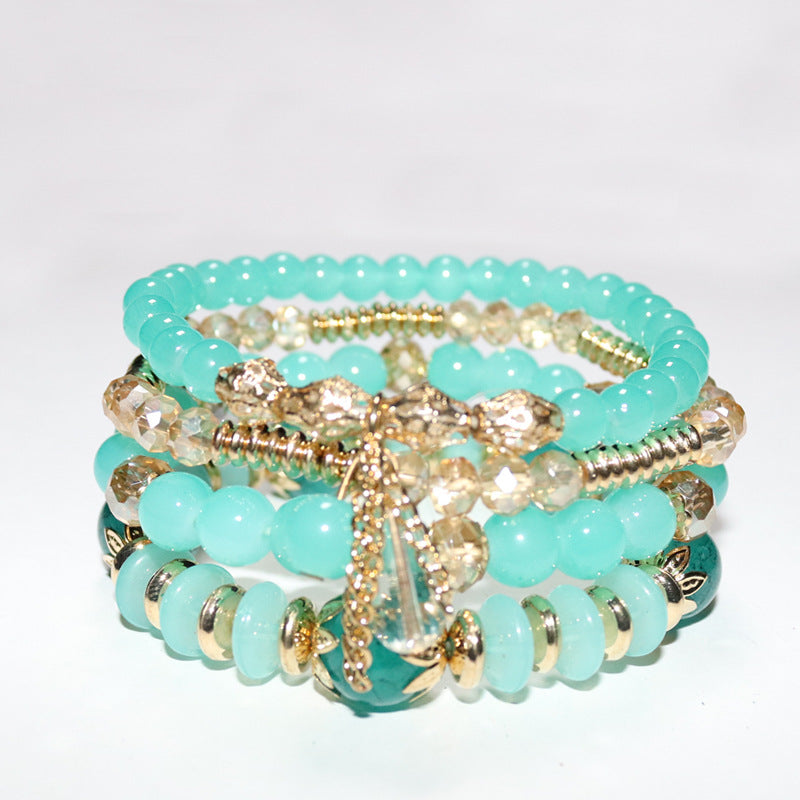 Wholesale Bohemian Multi-layered Crystal Temperament Exotic Fashion Bracelet