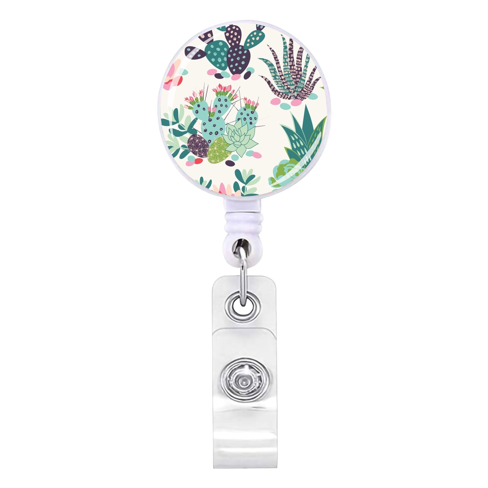 Wholesale ABS Floral Succulents Telescopic Keychain