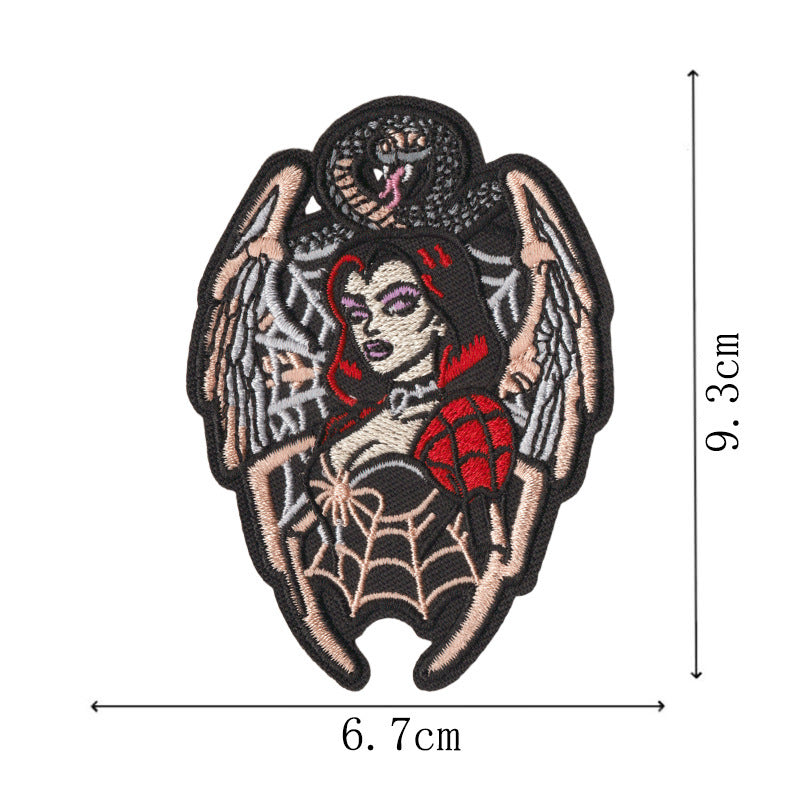 Wholesale Iron On Embroidered Patches Gothic Witch Vampire Skull  Web Set Of 10 For Coat Decorative Fashion
