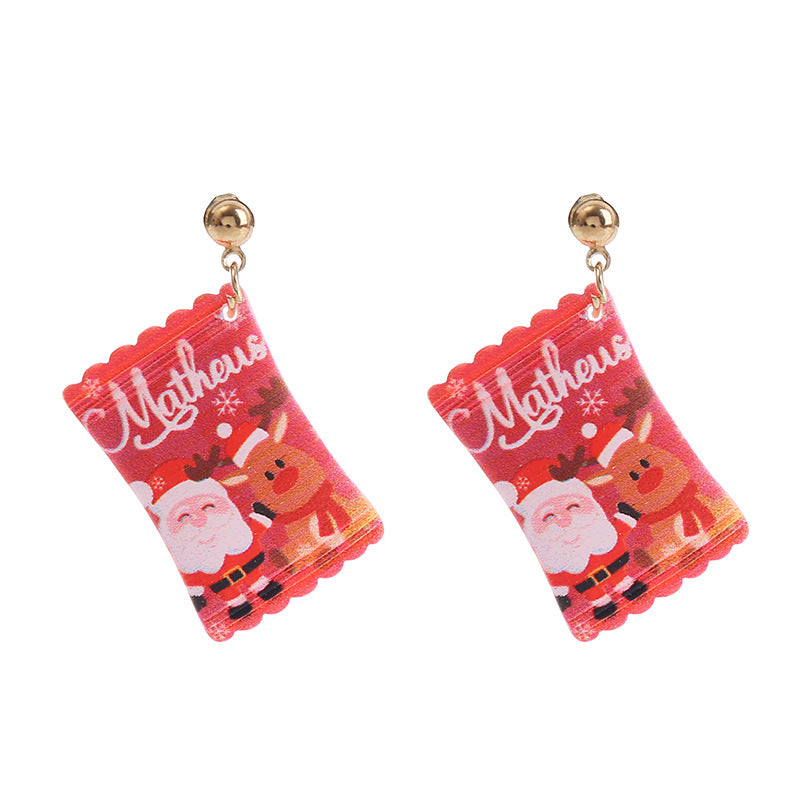 Wholesale Christmas Series Candy Earrings