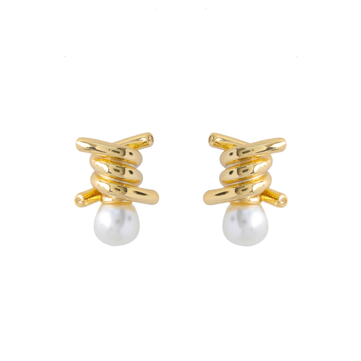 Wholesale Personalized Knotted Pearl Earrings