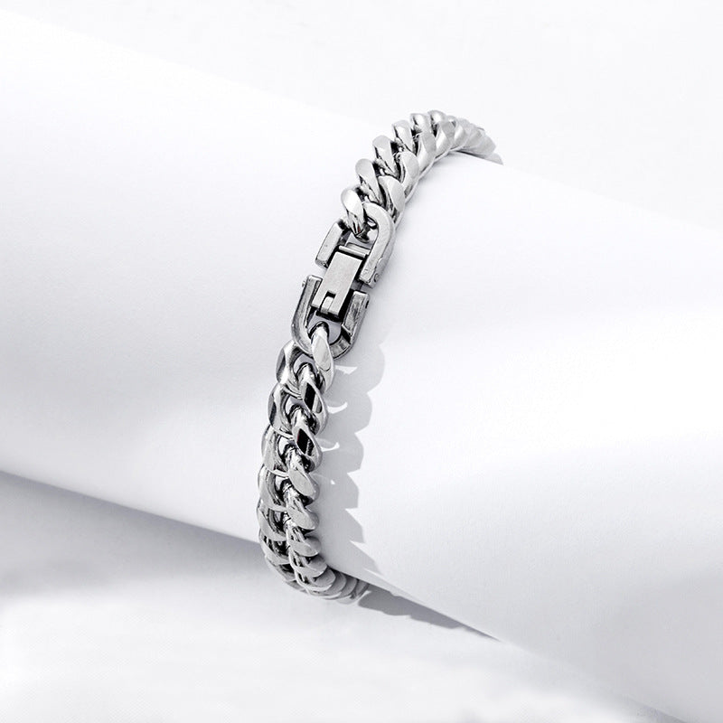 Wholesale Titanium Steel Non-fading Cuban Chain Bracelet