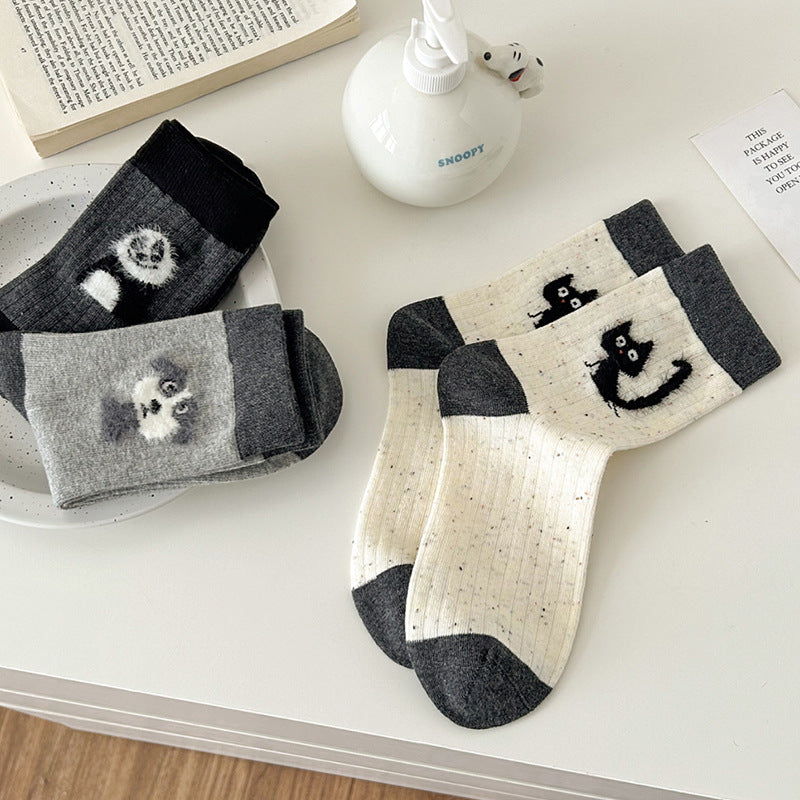 Wholesale Autumn and Winter Niche Design Plush Cute Animal Socks