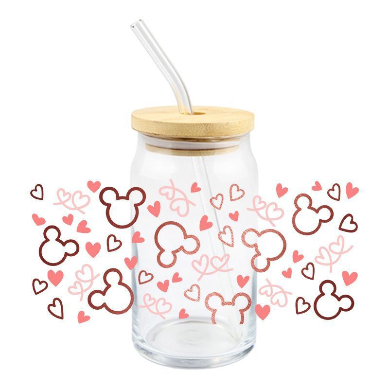 Wholesale 5pcs Cartoon Valentine' s Day  16oz Cup UV DTF Wraps OLY Exclusive