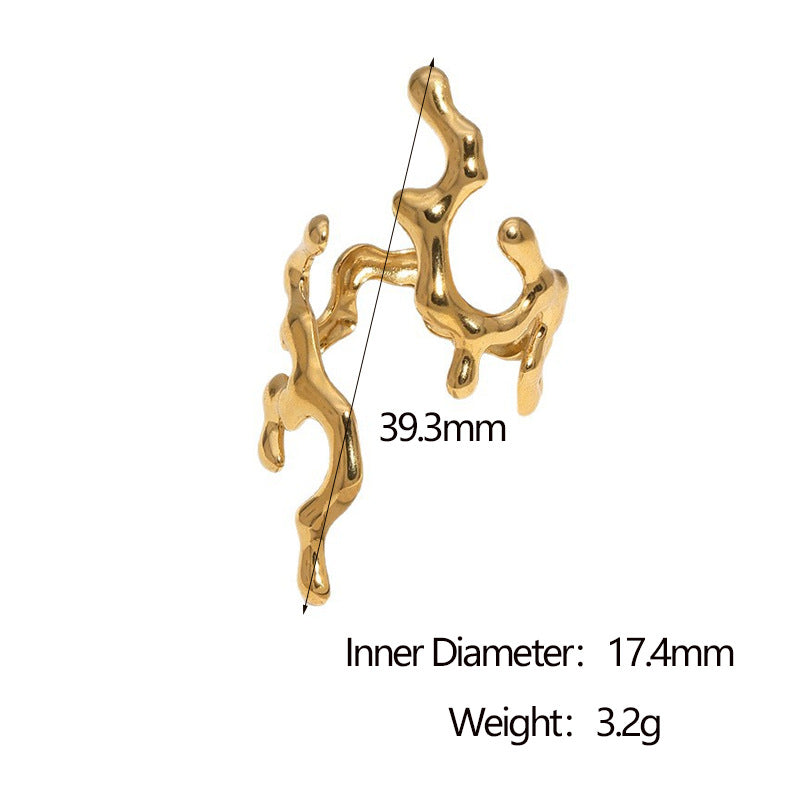 Wholesale Stainless Steel Ring  Simple Style Opening Adjustable Rings