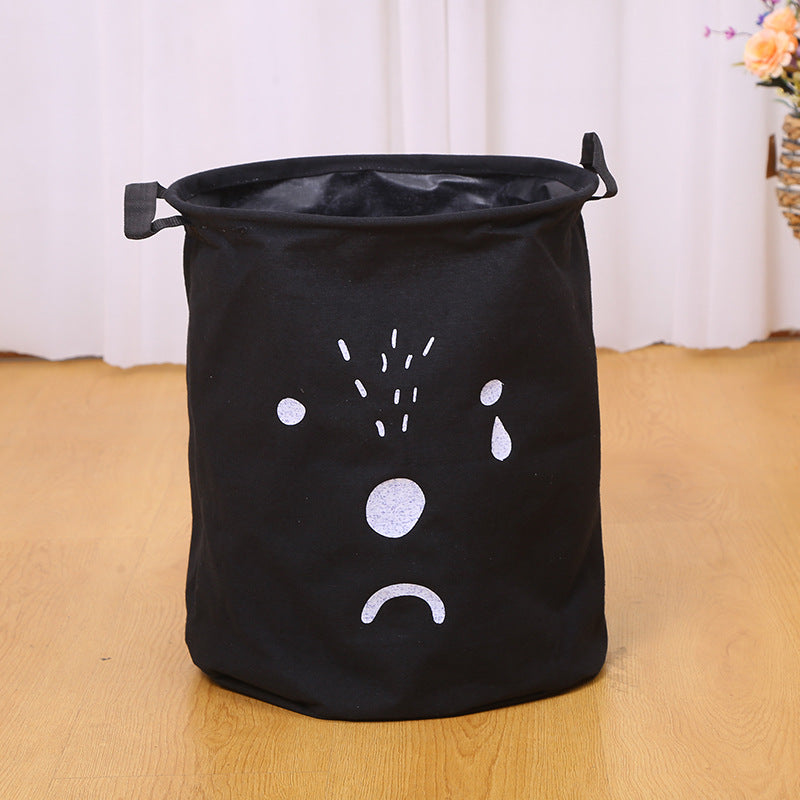 Wholesale Canvas Circular Foldable Dirty Clothes Basket