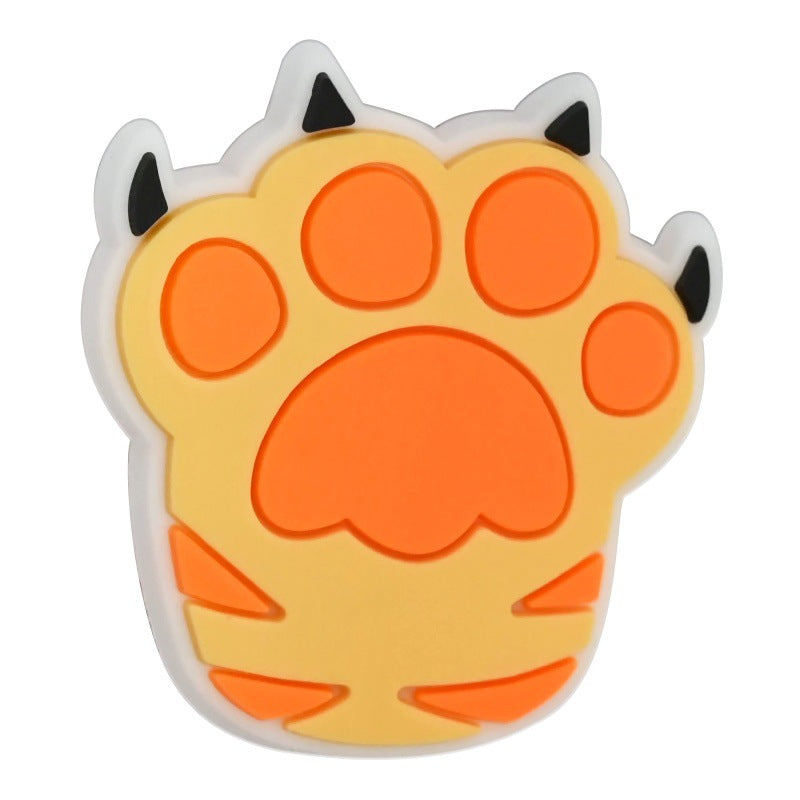 Wholesale 100pcs Cute Animal Paw Ballpoint Pen Loose Beads PVC Soft Rubber Beads