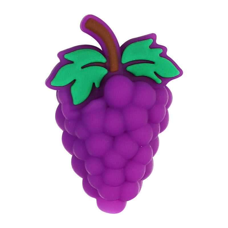 Wholesale 20pcs/pack Fruit 3D DIY Beaded Silicone Beads 3D