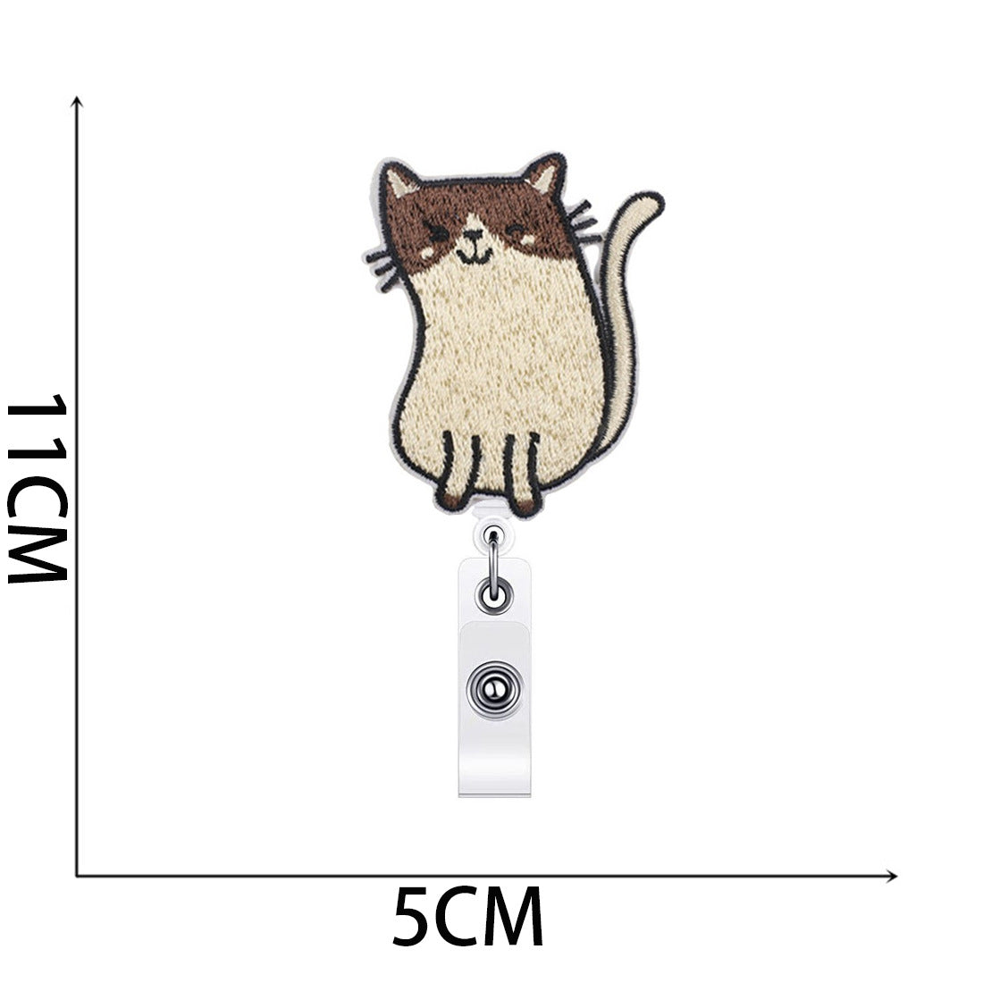 Wholesale Lazy Cat Easy Pull Button Embroidered Cloth Sticker