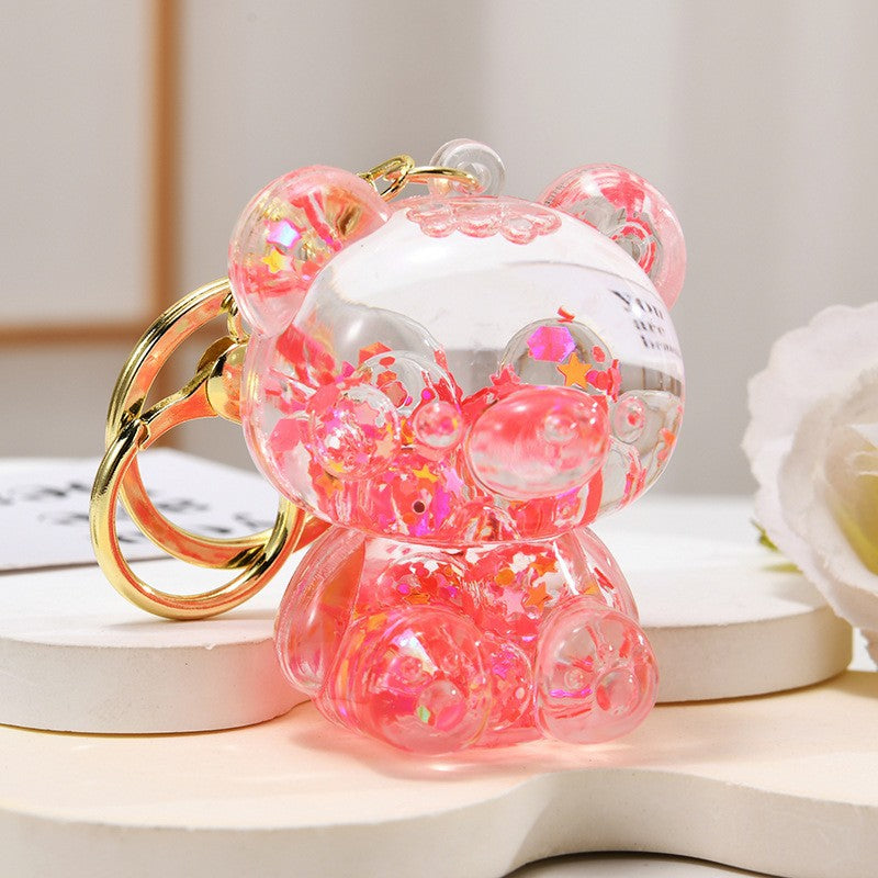 Wholesale Acrylic Oil-Filled Pendant Luminous Iceberg Cup Keychain