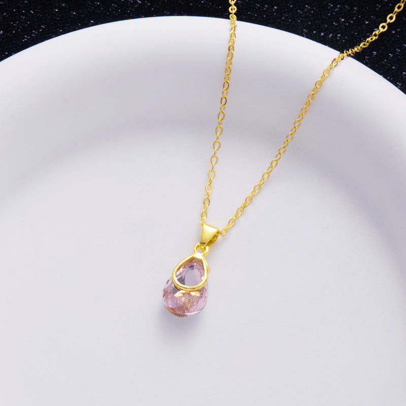 Wholesale Light luxury simple design necklace and earring jewelry set