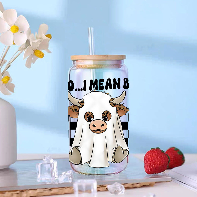 Wholesale Pumpkin calf Halloween 16oz Cup UV DTF Wraps