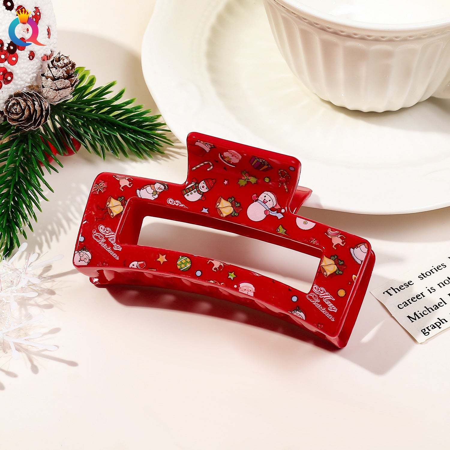 Wholesale Christmas Cute Sweet Print Shark Hair Clips