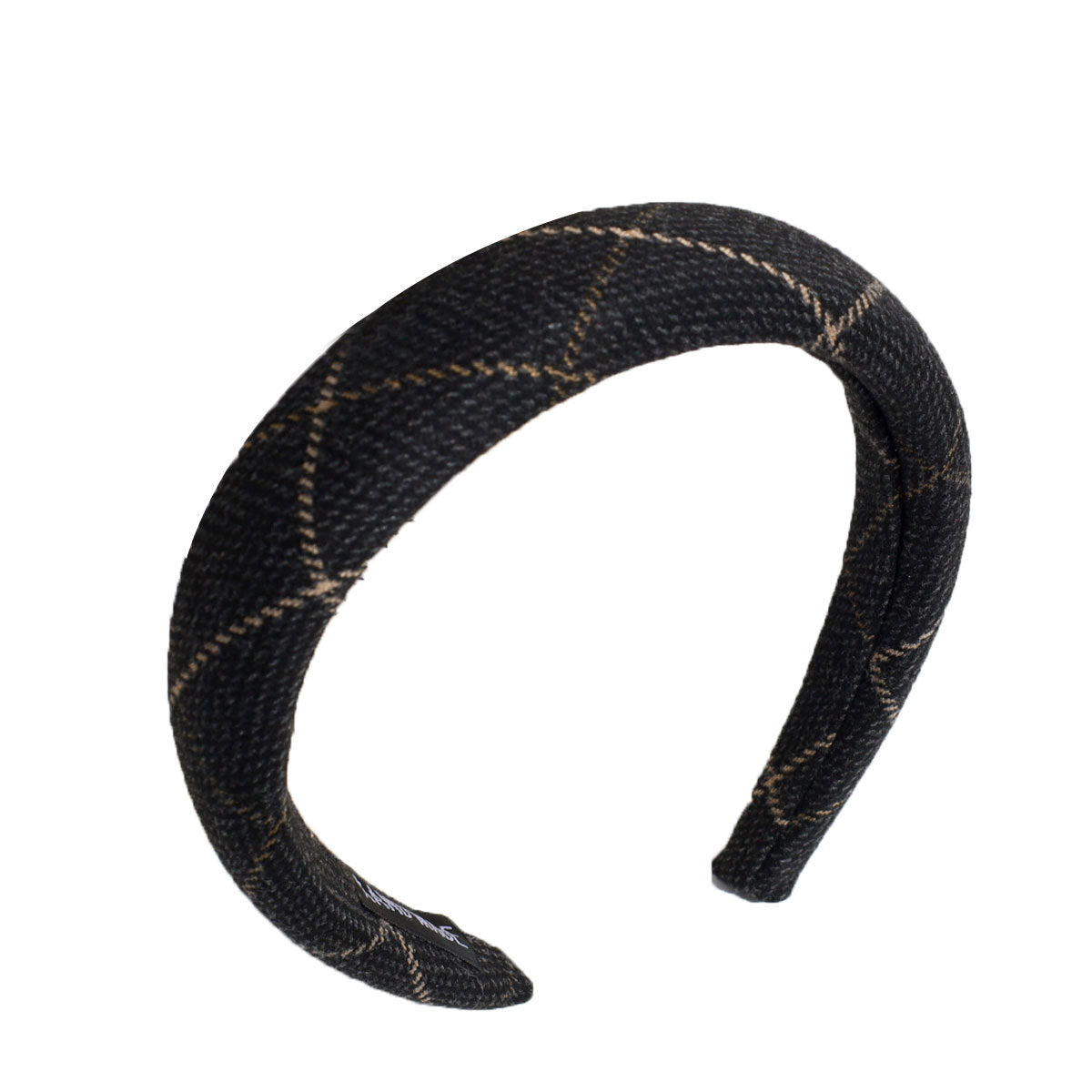 Wholesale Checkered Stripe Simple Sponge Wide Edge Hair Hoops