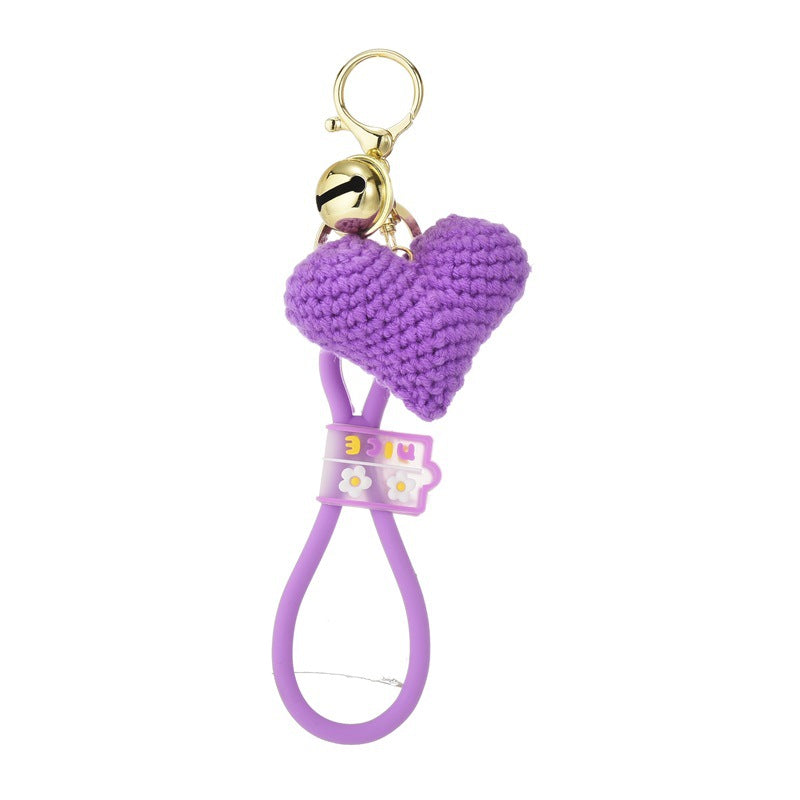 Llavero de hilo de corazón al por mayor