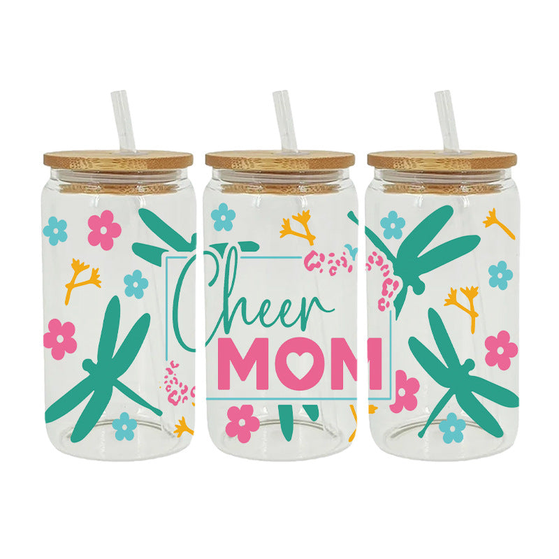 Wholesale Cartoon Cute Mother' s Day Family Theme 16oz Cup UV DTF Wraps