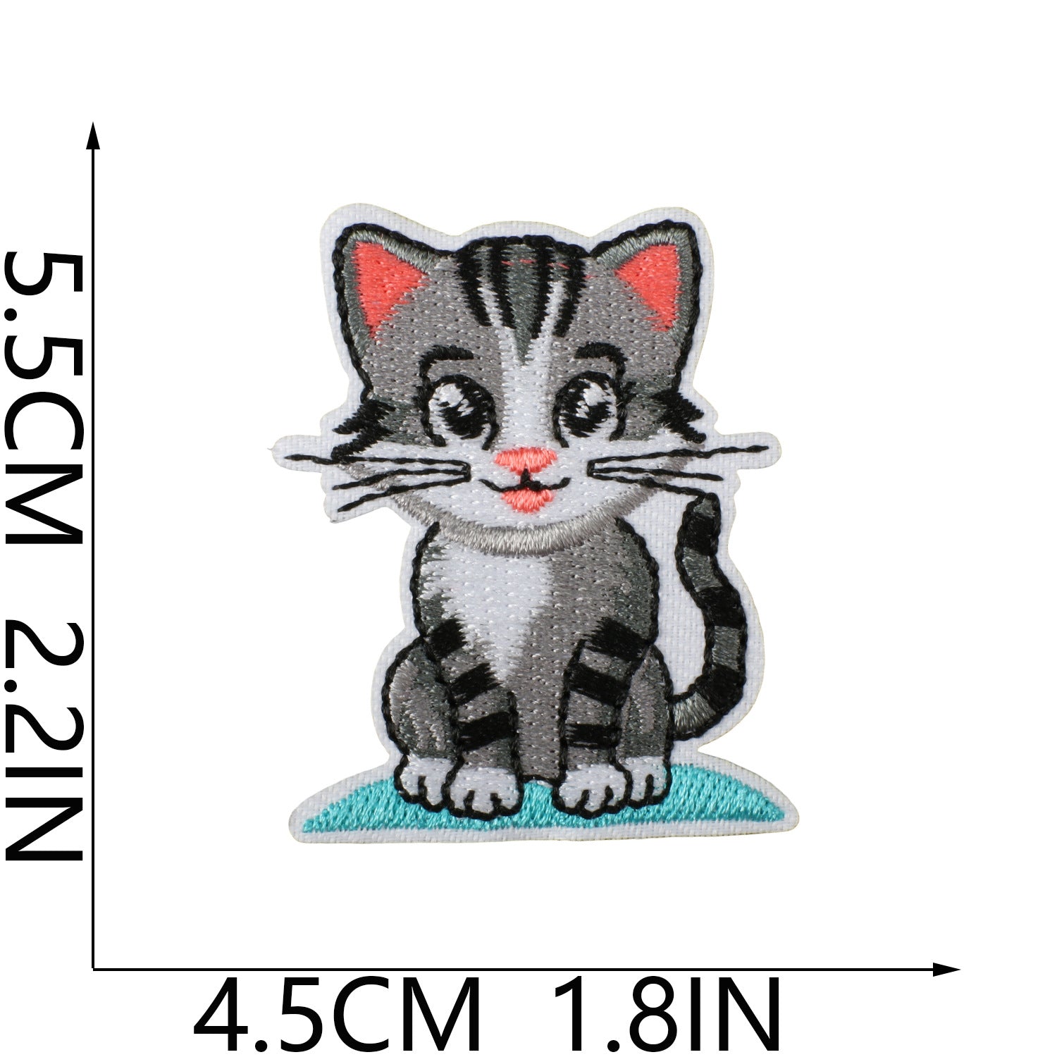 Wholesale Polyester Iron On Embroidery Patch Cat Party Cartoon Kitten Decorative Accent For Clothing Everyday Use