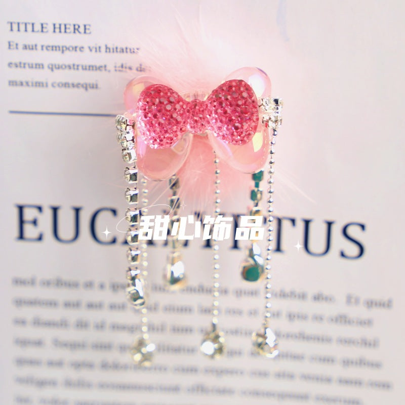 Wholesale of Clay and Diamond Beads, Slip Bow, Mink Hair String Beads