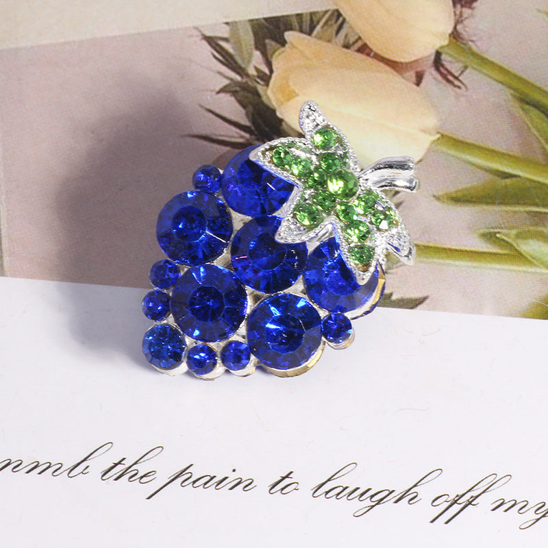 Wholesale Colorful grape full diamond can wear straight hole loose beads DIY mobile phone key chain