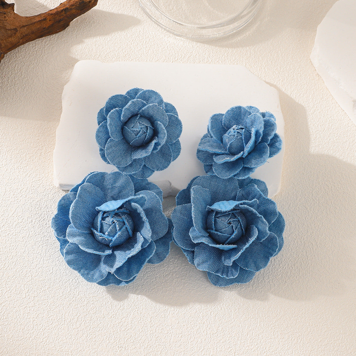 Wholesale Multi colored flower Valentine' s Day earrings