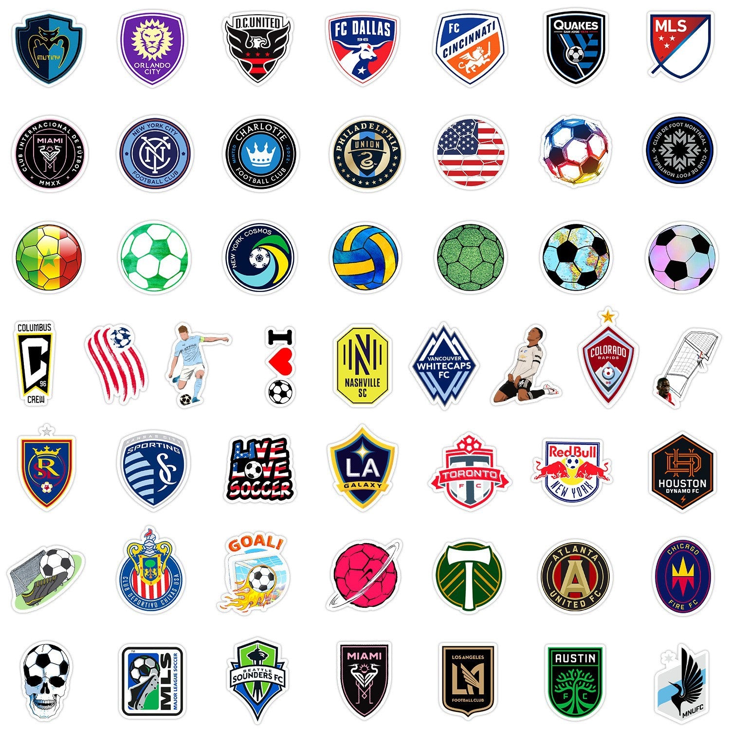 Wholesale 50 football graffiti stickers sports ball waterproof decorative stickers