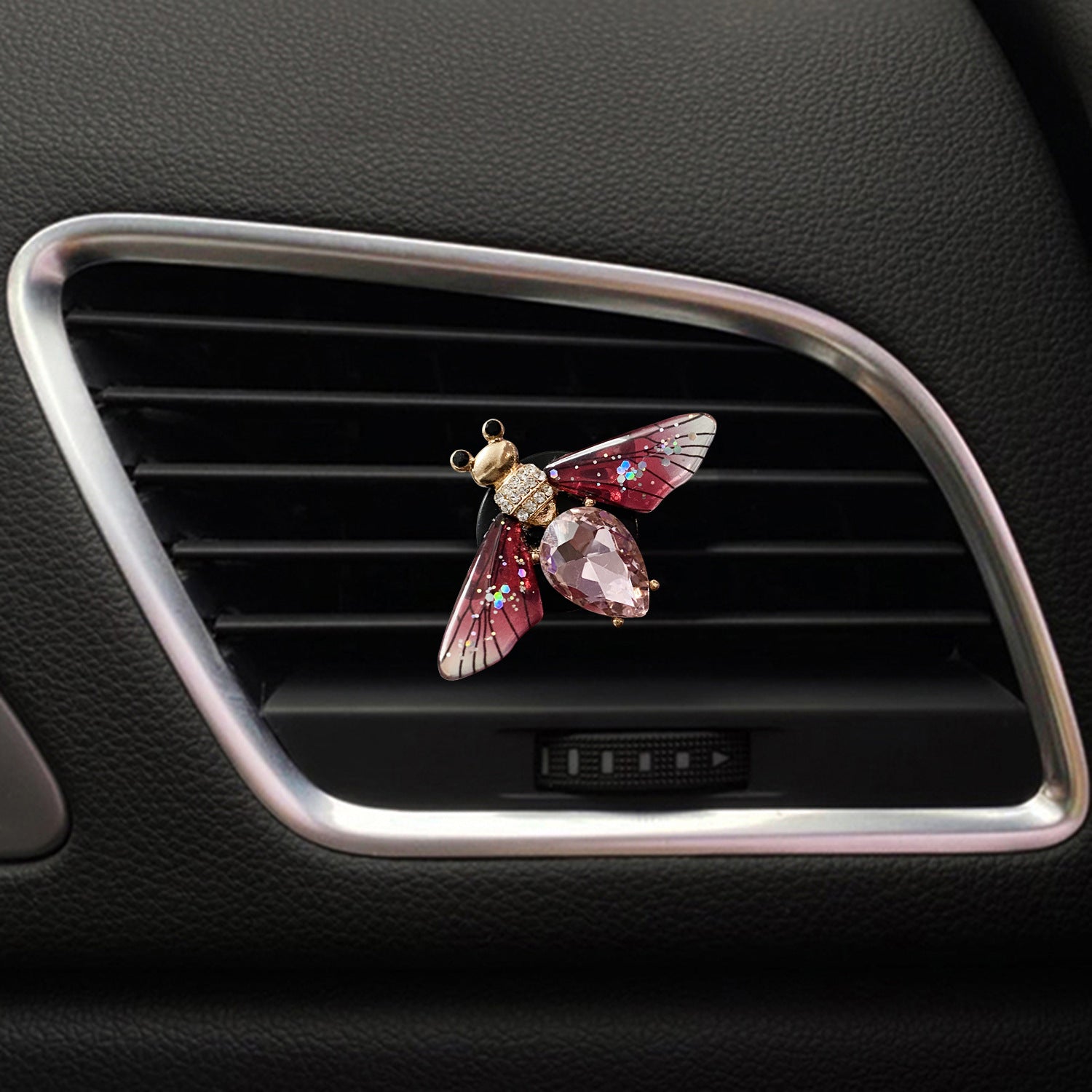 Wholesale metal butterfly dragonfly car perfume clip bee car air conditioning outlet fragrant decorative clip