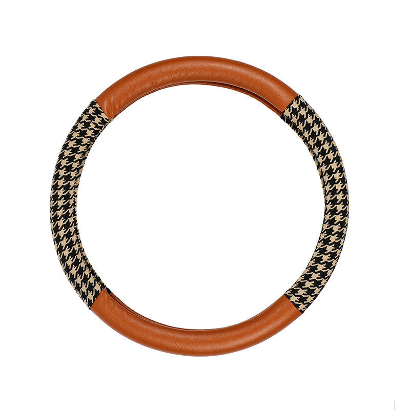 Wholesale Polyester Jacquard Diamond Grid Car Anti Slip and Sweat Absorbing Handlebar Covers